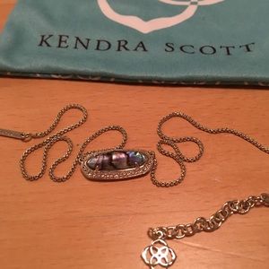 Kendra Scott Elisa Abalone necklace in silver